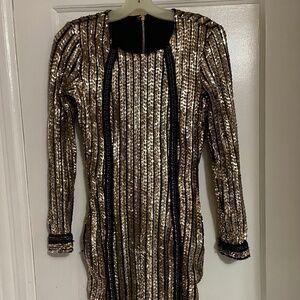 Black & Gold Sequin Dress Size XS